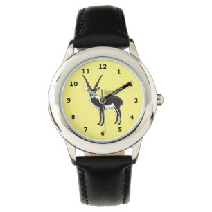 Reloj De Pulsera Ilustracion de antílope negro