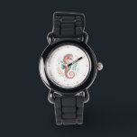 Reloj De Pulsera Ilustracion de caballito de mar Purpurinoso de col<br><div class="desc">Ilustracion colorido lindo purpurinoso de la cuenca del caballito de mar.</div>
