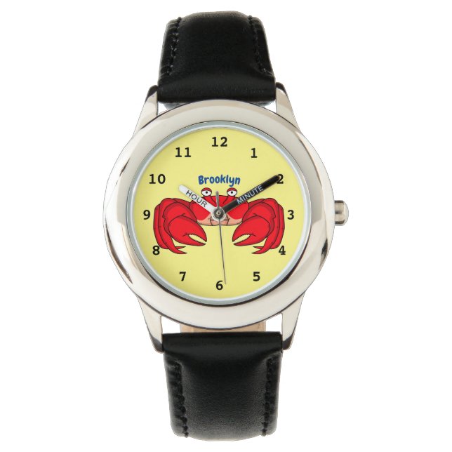 Reloj De Pulsera Ilustracion de cangrejo rojo (Anverso)