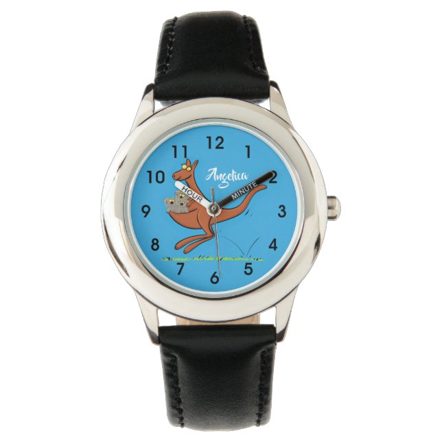 Reloj De Pulsera Ilustracion de canguro y personalizado de koalas (Anverso)