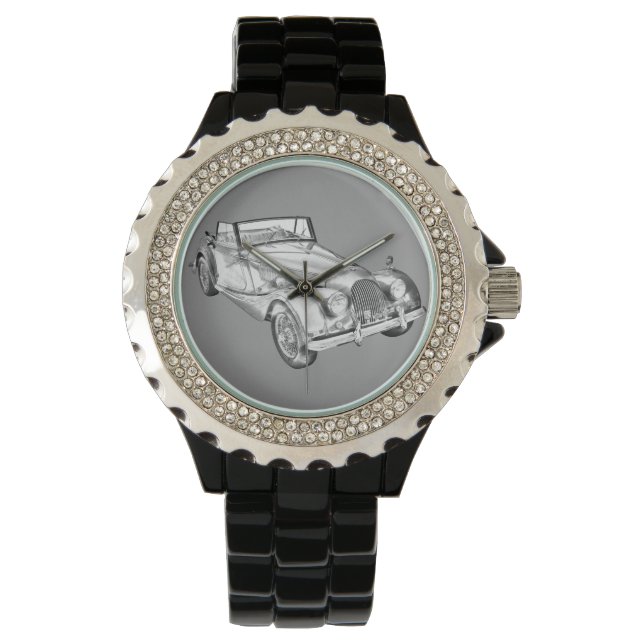 Reloj De Pulsera ilustracion de coche deportivo Morgan Plus 4 1964 (Anverso)