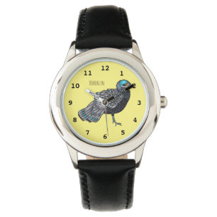 Reloj De Pulsera ilustración de dibujos animados de ave faisán pavo