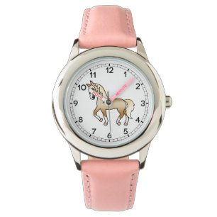 Reloj De Pulsera Ilustración de dibujos animados de caballo trotón