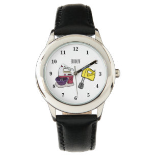 Reloj De Pulsera Ilustración de dibujos animados de mezcladora