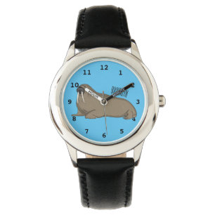 Reloj De Pulsera Ilustración de dibujos animados de morsa
