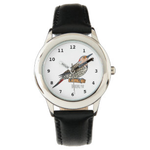 Reloj De Pulsera ilustración de dibujos animados de pájaros carpint