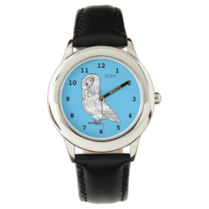 Reloj De Pulsera Ilustración de dibujos animados de paloma jacobina