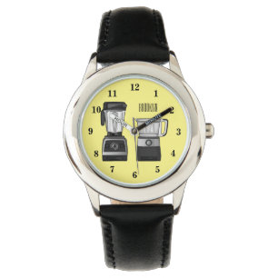 Reloj De Pulsera Ilustración de dibujos animados de procesador de a