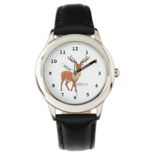 Reloj De Pulsera Ilustración de dibujos animados de renos