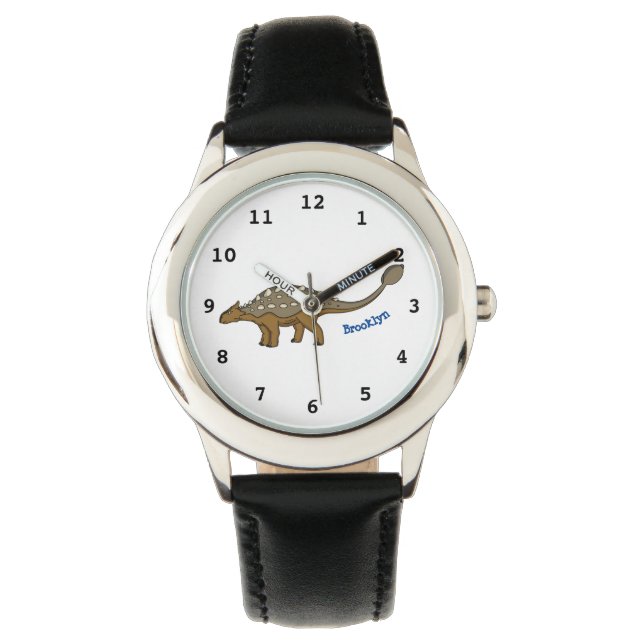 Reloj De Pulsera Ilustracion de dinosaurios blindados de Ankylosaur (Anverso)