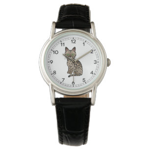 Reloj De Pulsera Ilustración de gato de dibujos animados de Mau Egi