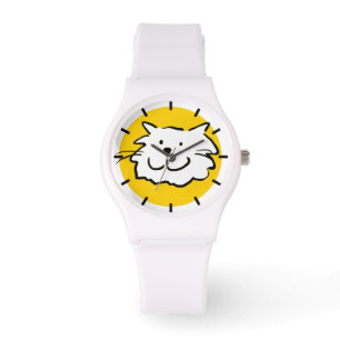 Reloj De Pulsera Ilustración de gato sonriente divertido y feliz