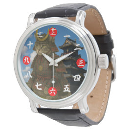 Reloj De Pulsera Ilustracion de Guerrero del Gato Armado