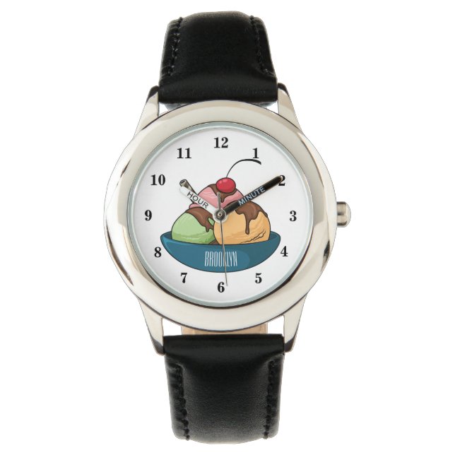 Reloj De Pulsera Ilustracion de helado personalizado (Anverso)
