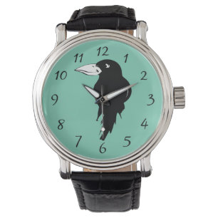 Reloj De Pulsera Ilustracion de pájaro de Black Raven