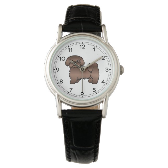 Reloj De Pulsera Ilustracion de perros de dibujos animados curados  (Anverso)