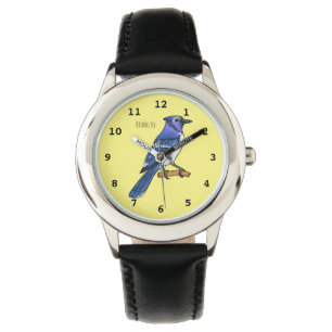 Reloj De Pulsera Ilustracion de personalizado de ave azul jay