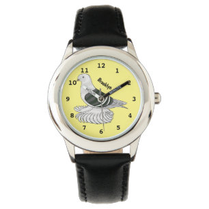 Reloj De Pulsera Ilustracion de personalizado de ave de pichón Escu