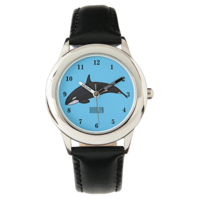 Reloj De Pulsera Ilustracion de personalizado de ballenas asesina (Anverso)