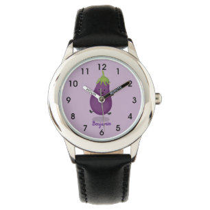 Reloj De Pulsera Ilustracion de personalizado de berenjenas de bere