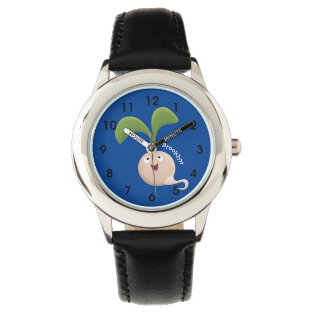 Reloj De Pulsera Ilustracion de personalizado de brote de semillas  (Anverso)