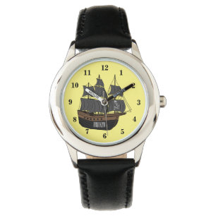 Reloj De Pulsera Ilustracion de personalizado de buques piratas
