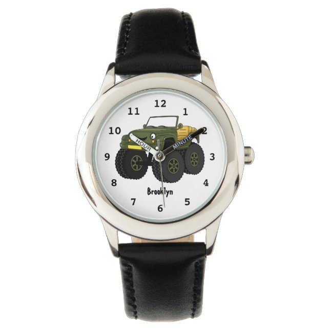 Reloj De Pulsera Ilustracion de personalizado de camión monstruo ve (Anverso)