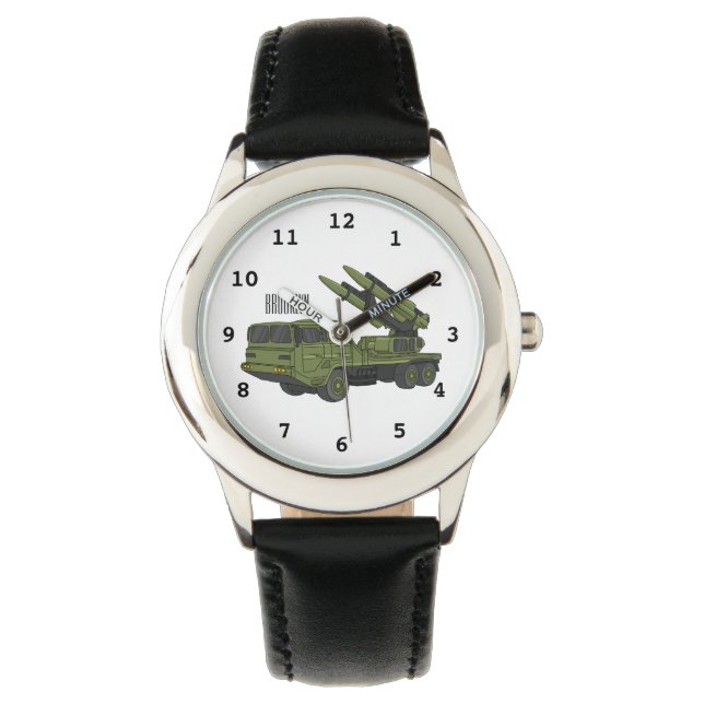 Reloj De Pulsera Ilustracion de personalizado de camiones de misile (Anverso)