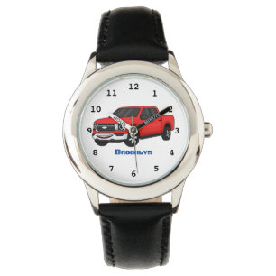 Reloj De Pulsera Ilustracion de personalizado de camioneta roja