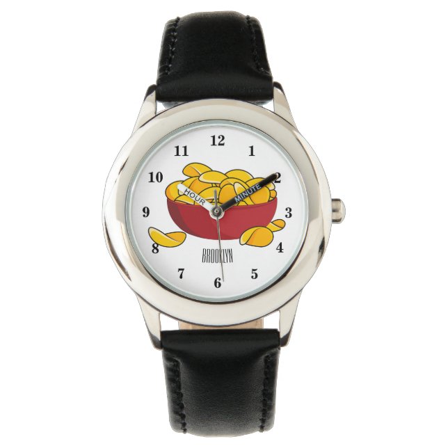 Reloj De Pulsera Ilustracion de personalizado de chips de papa (Anverso)