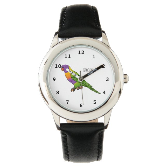 Reloj De Pulsera Ilustracion de personalizado de cocodrilo arcoiris (Anverso)