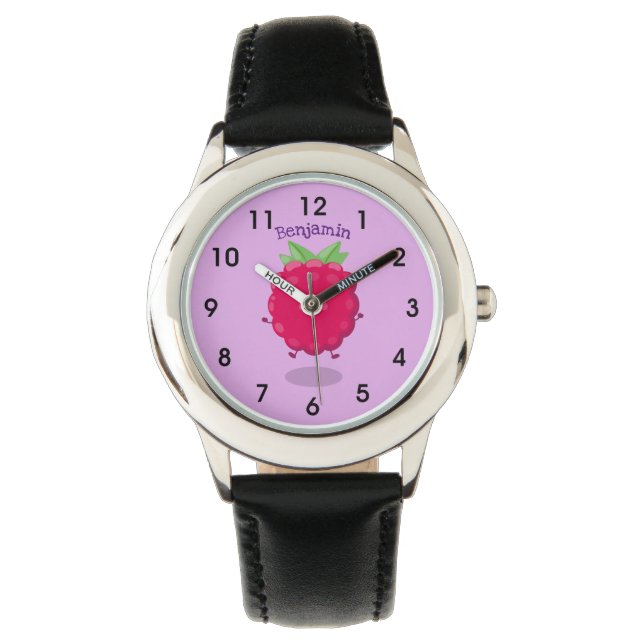 Reloj De Pulsera Ilustracion de personalizado de frambuesa alegre (Anverso)
