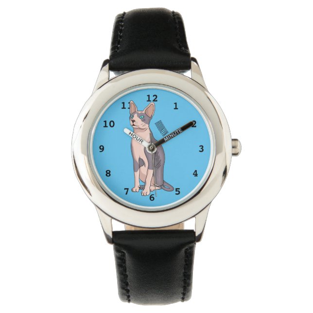 Reloj De Pulsera Ilustracion de personalizado de gatos Sfinx (Anverso)