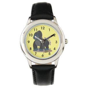 Reloj De Pulsera Ilustracion de personalizado de gorila grande y fe
