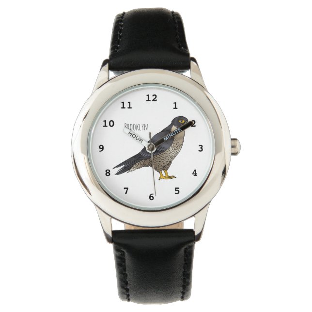 Reloj De Pulsera Ilustracion de personalizado de halcón peregrino (Anverso)