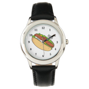 Reloj De Pulsera Ilustracion de personalizado de hot dog