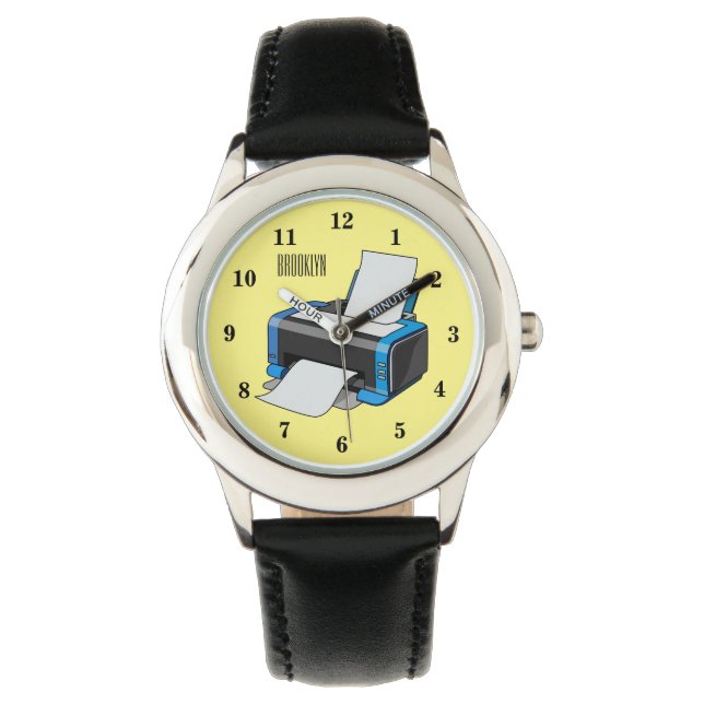 Reloj De Pulsera Ilustracion de personalizado de impresora (Anverso)