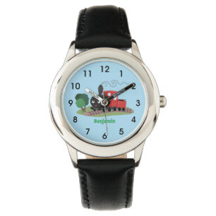 Reloj De Pulsera Ilustracion de personalizado de locomotora de trac