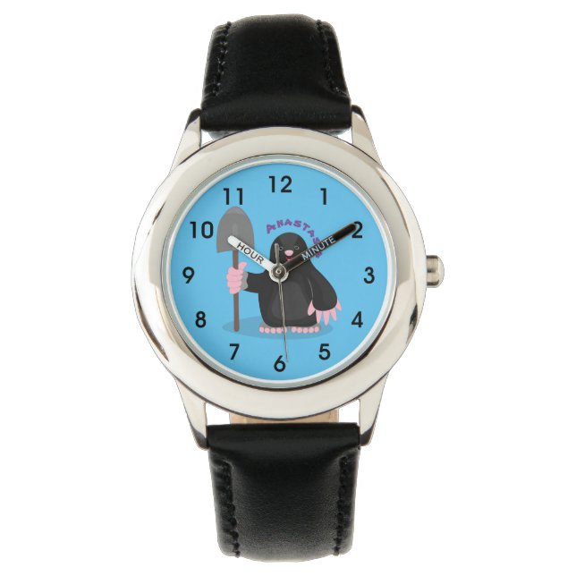 Reloj De Pulsera Ilustracion de personalizado de lunar feliz (Anverso)