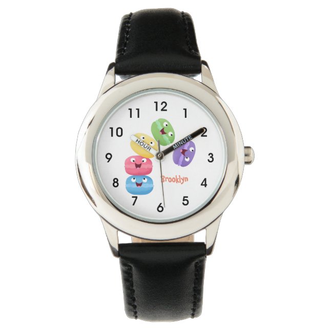 Reloj De Pulsera Ilustracion de personalizado de macarons graciosos (Anverso)
