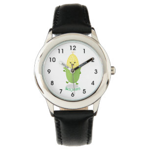 Reloj De Pulsera Ilustracion de personalizado de maíz feliz