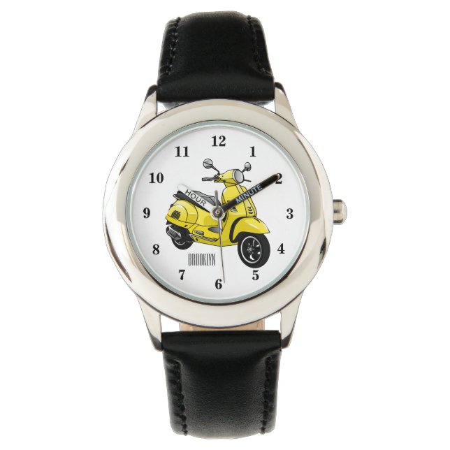 Reloj De Pulsera Ilustracion de personalizado de motocicleta con ci (Anverso)