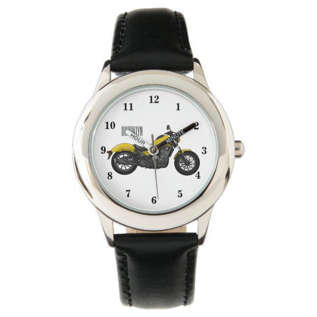 Reloj De Pulsera Ilustracion de personalizado de motocicleta de cru (Anverso)
