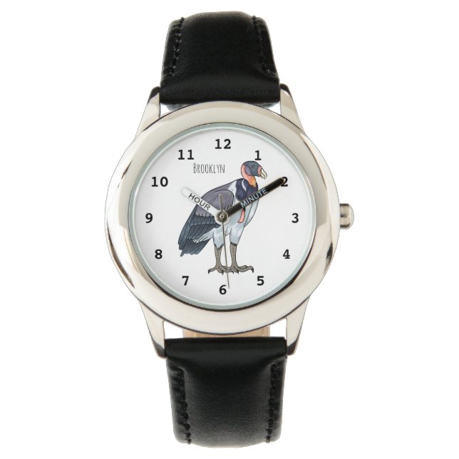 Reloj De Pulsera Ilustracion de personalizado de pájaro buitre rey (Anverso)