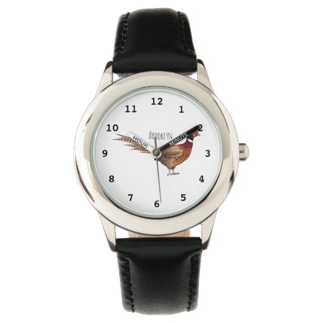 Reloj De Pulsera Ilustracion de personalizado de pájaro de cuello a (Anverso)
