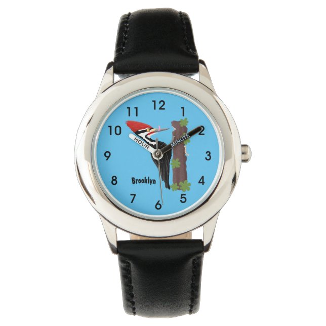 Reloj De Pulsera Ilustracion de personalizado de pájaros carpintero (Anverso)