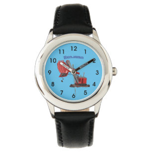 Reloj De Pulsera Ilustracion de personalizado de pala de vapor roja