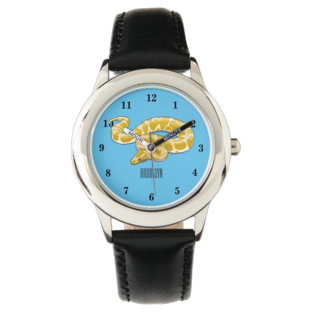 Reloj De Pulsera Ilustracion de personalizado de pitón birmano (Anverso)