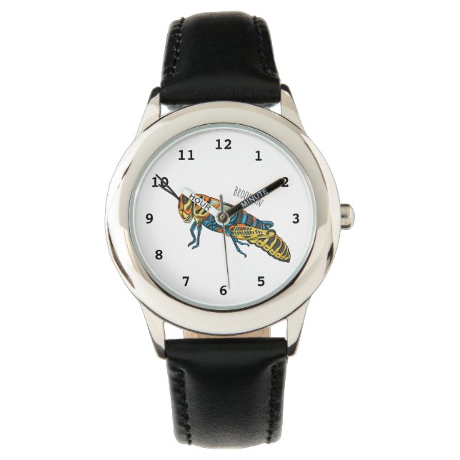 Reloj De Pulsera Ilustracion de personalizado de saltamontes de bar (Anverso)