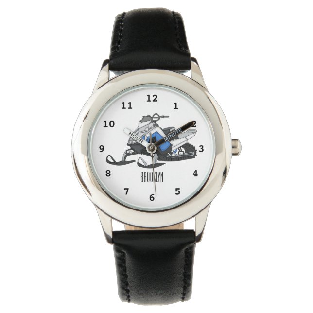 Reloj De Pulsera Ilustracion de personalizado para motos de nieve (Anverso)